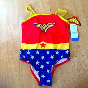 5T Wonder Woman girls summer bathing suit